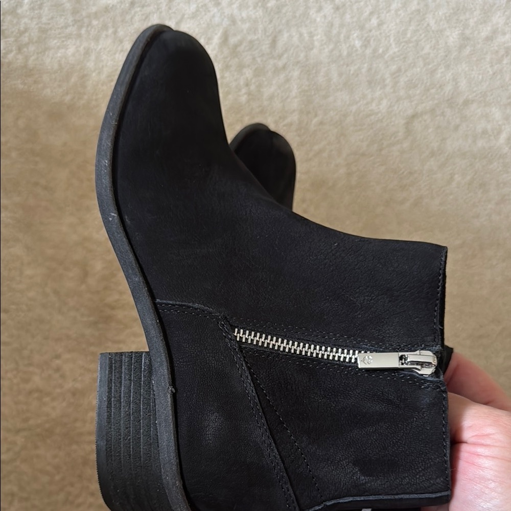 Lucky Brand Black Ankle Booties with Sleek Design